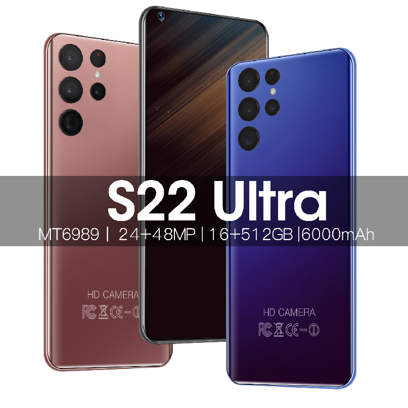 3 G cheap mobile phone S22 Ultra Android (16+512GB) memory smart phone large screen mobile phone hot spot